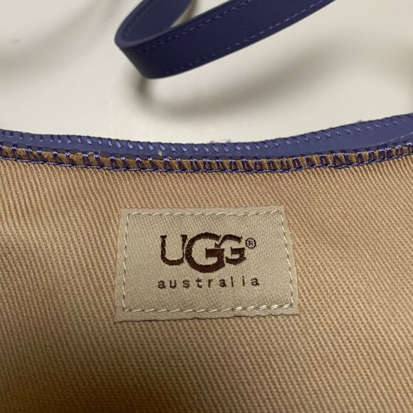 Vintage Y2K UGG Canvas and Purple Leather Trim Shoulder Bag - Picture 4 of 7
